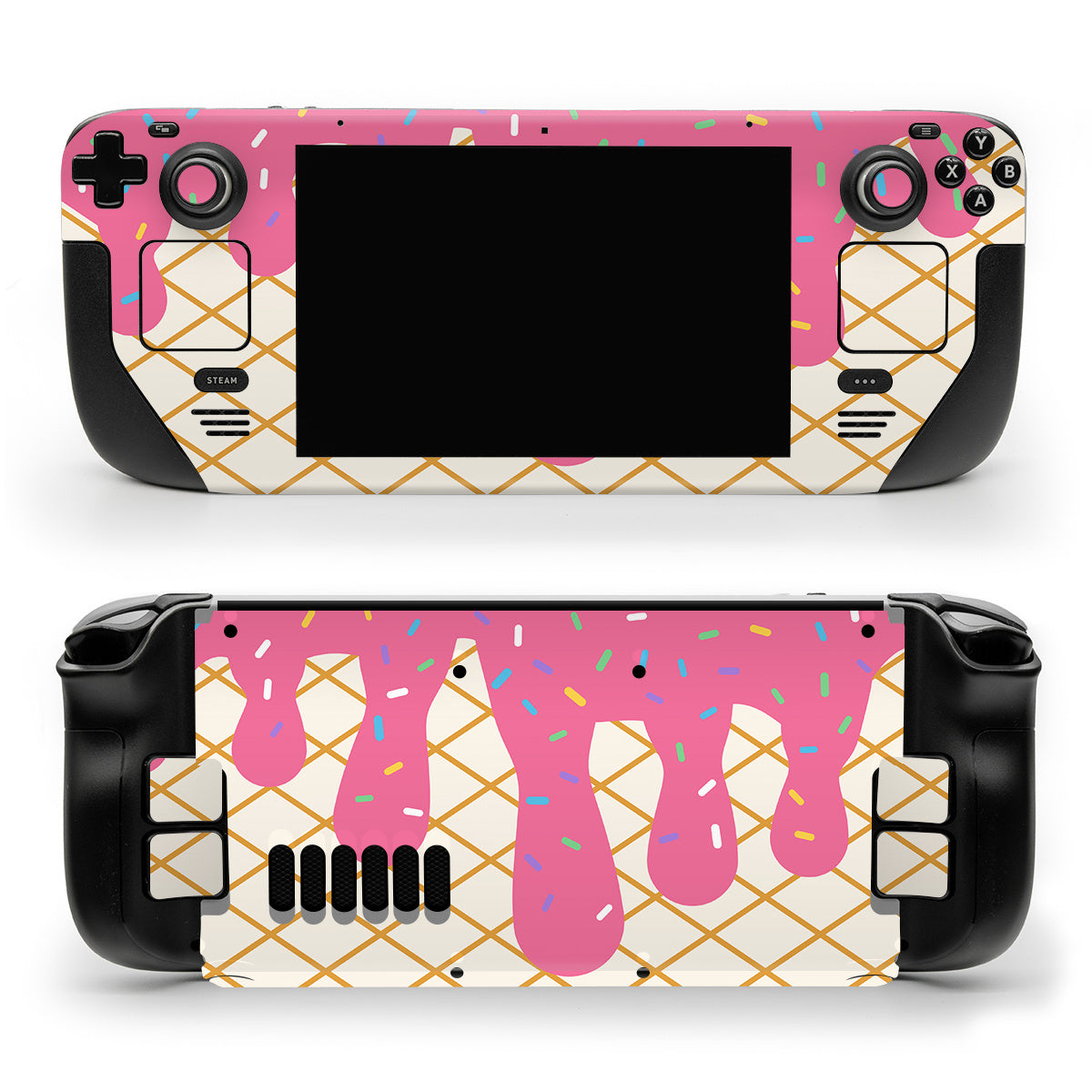 Strawberry Ice Cream Drip - Valve Steam Deck Skin