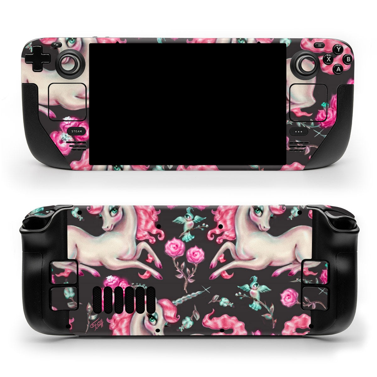 Unicorns and Roses - Valve Steam Deck Skin
