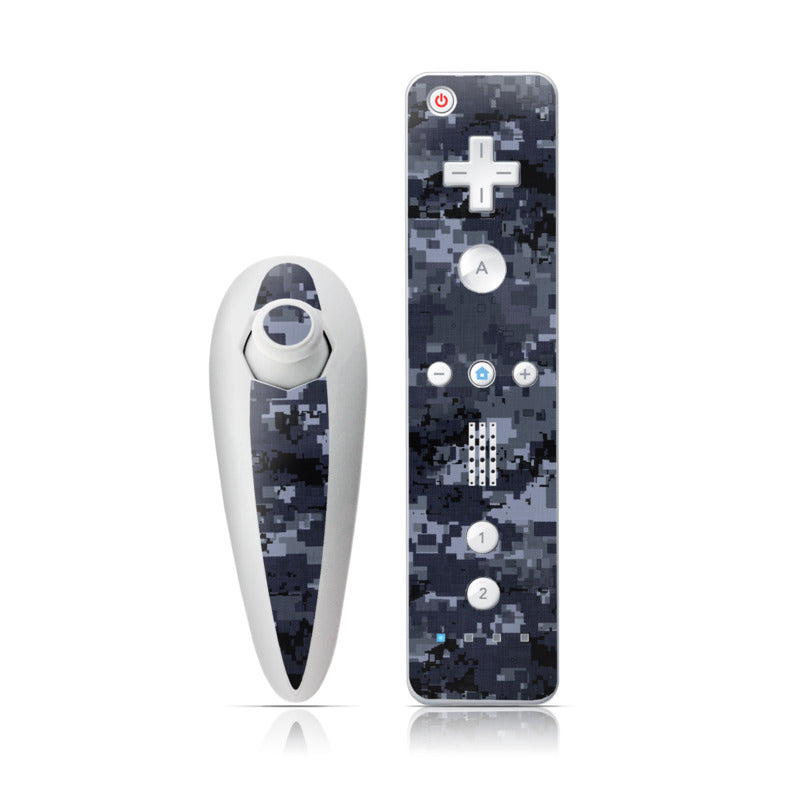 Digital Navy Camo - Nintendo Wii Nunchuk Skin
