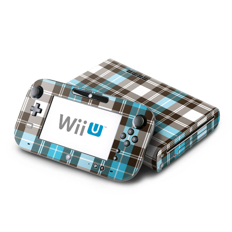 Turquoise Plaid - Nintendo Wii U Skin
