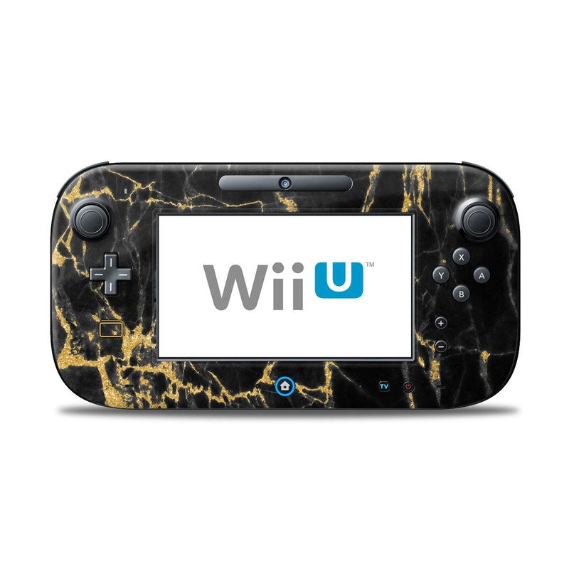 Black Gold Marble - Nintendo Wii U Controller Skin