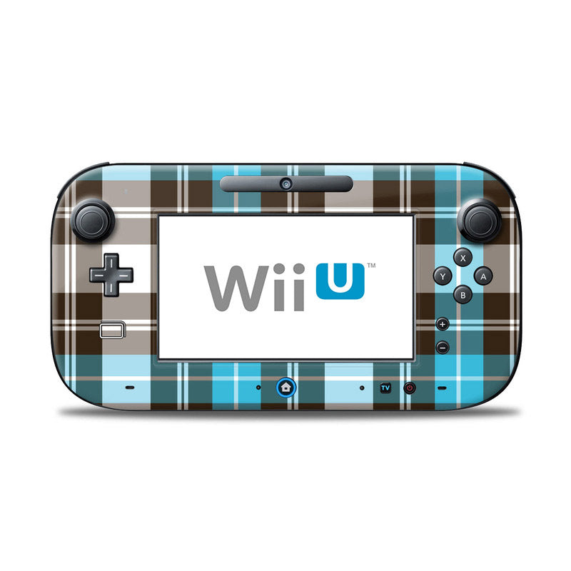 Turquoise Plaid - Nintendo Wii U Controller Skin