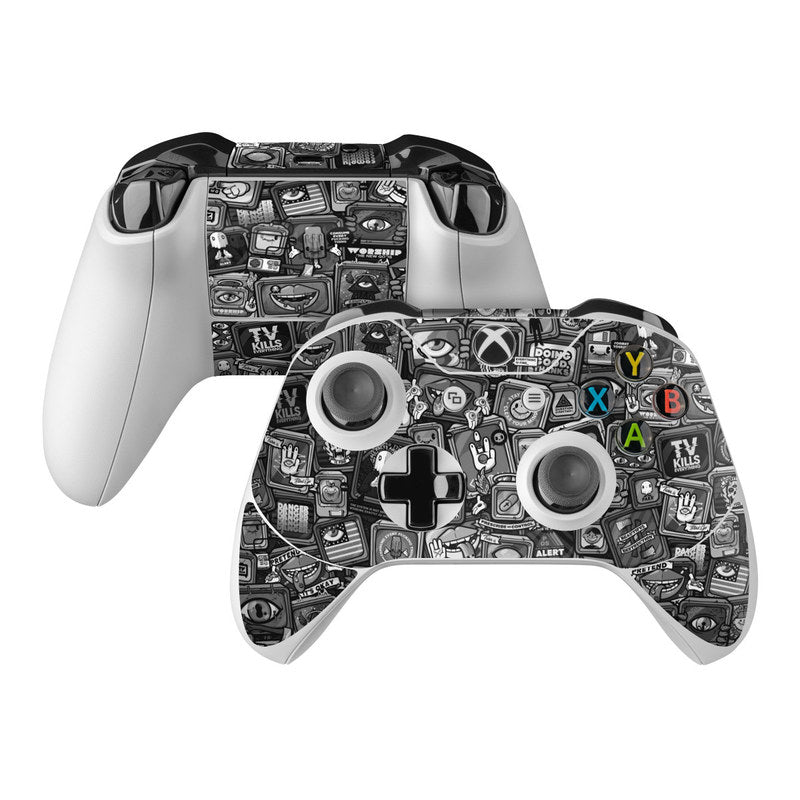 Distraction Tactic B&W - Microsoft Xbox One Controller Skin