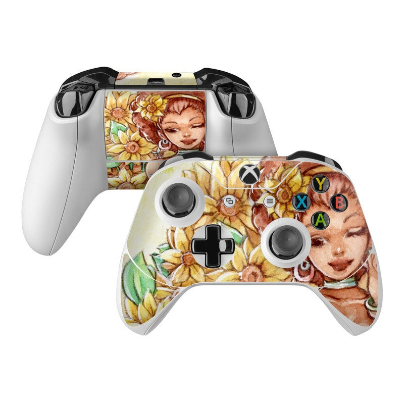 Lady Sunflower Microsoft Xbox One Controller Skin