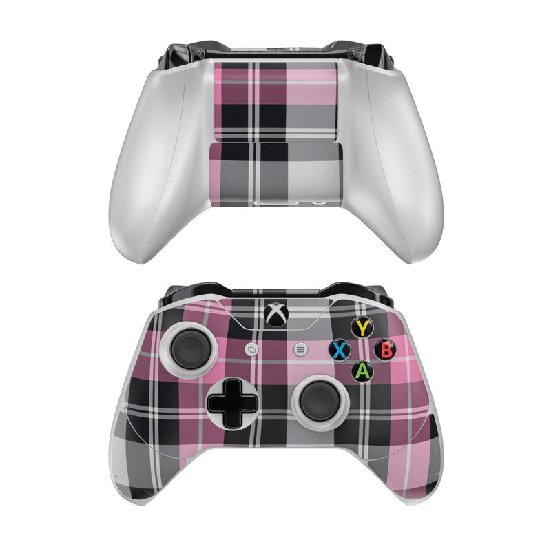 Pink Plaid Microsoft Xbox One Controller Skin
