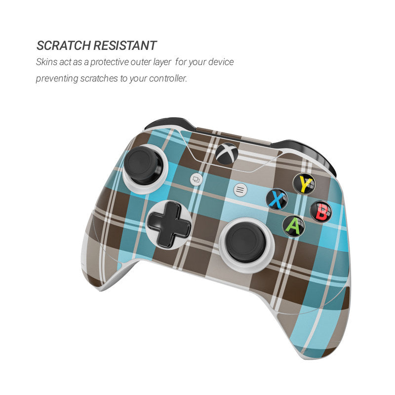 Turquoise Plaid - Microsoft Xbox One Controller Skin