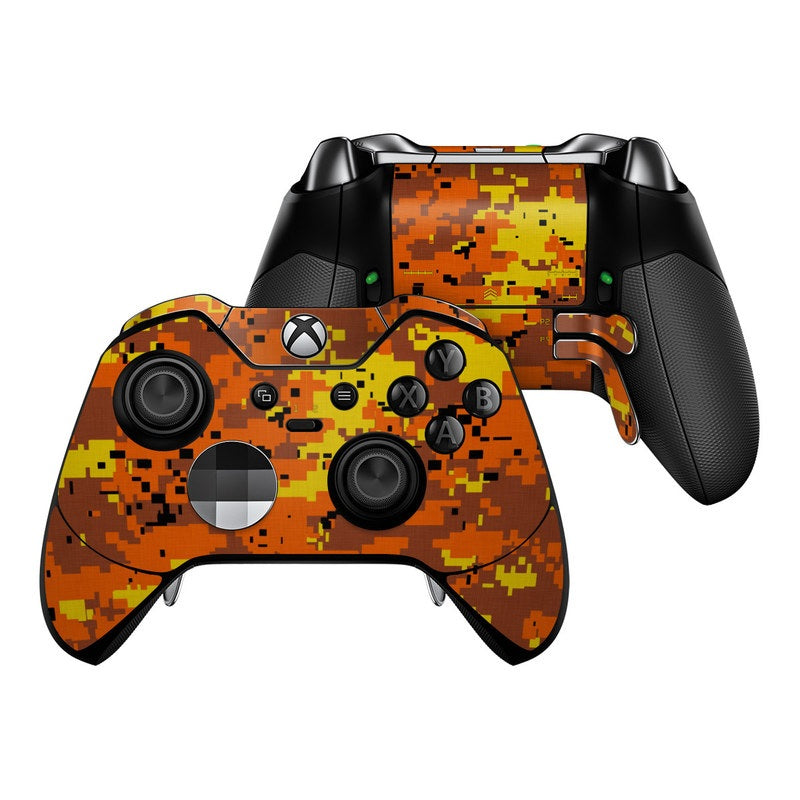 Digital Orange Camo - Microsoft Xbox One Elite Controller Skin
