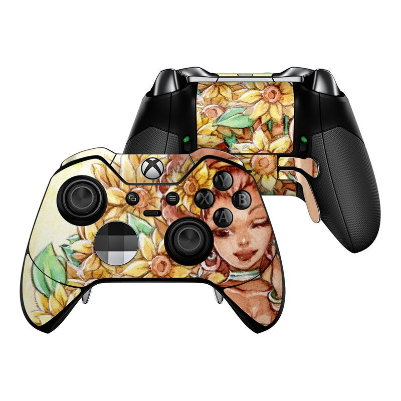 Lady Sunflower - Microsoft Xbox One Elite Controller Skin