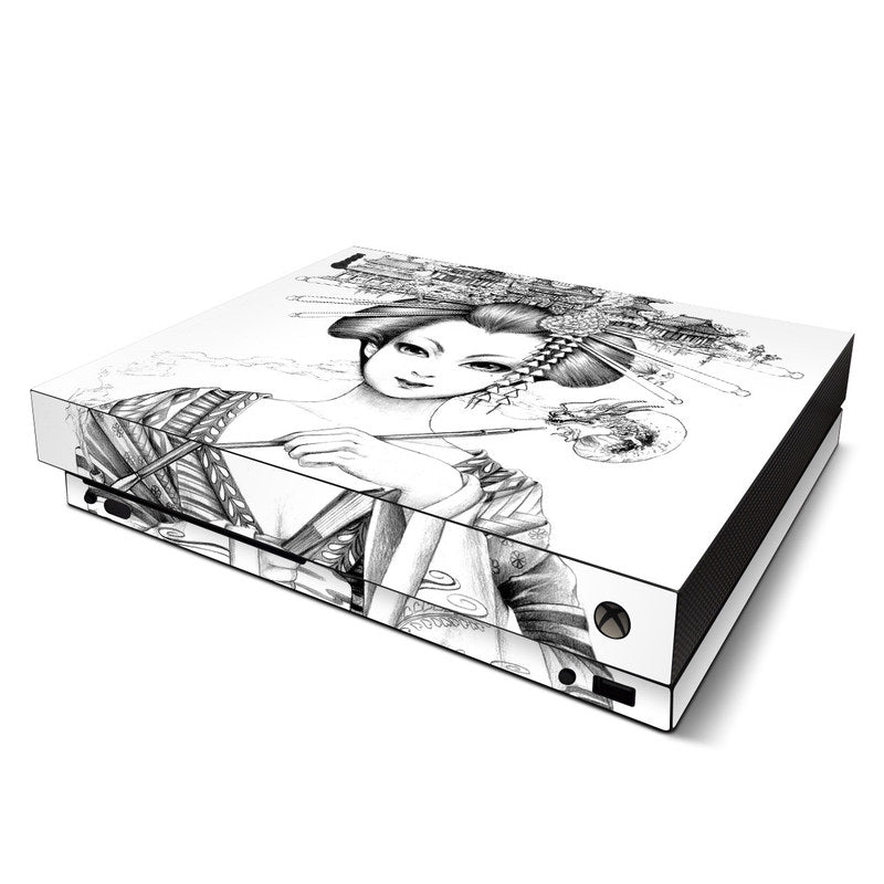 Geisha Sketch - Microsoft Xbox One X Skin