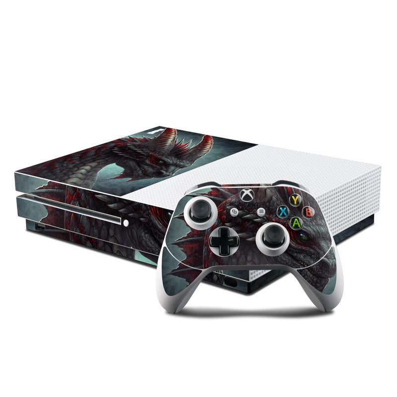 Black Dragon - Microsoft Xbox One S Console and Controller Kit Skin