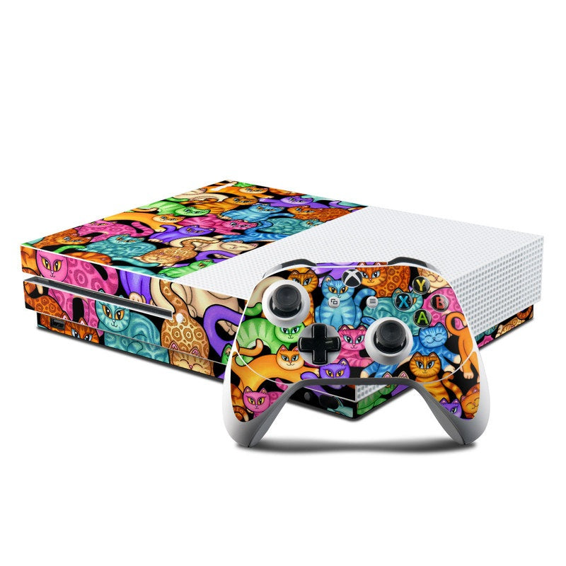 Colorful Kittens - Microsoft Xbox One S Console and Controller Kit Skin