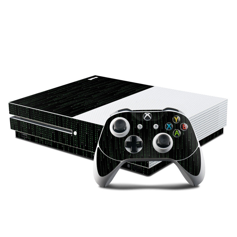 Matrix Style Code - Microsoft Xbox One S Console and Controller Kit Skin