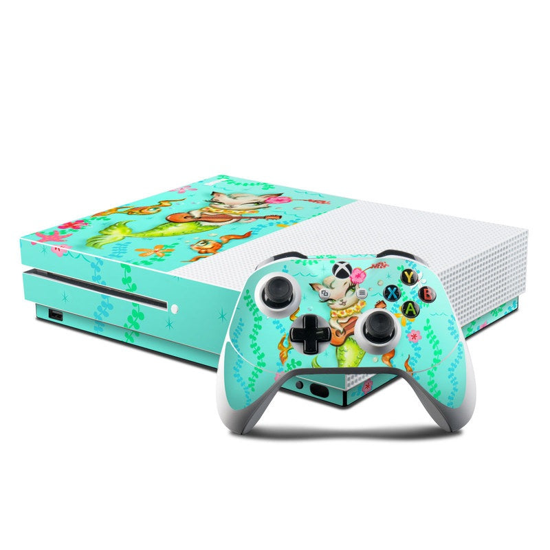 Merkitten with Ukelele - Microsoft Xbox One S Console and Controller Kit Skin