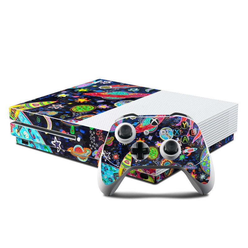 Out to Space - Microsoft Xbox One S Console and Controller Kit Skin