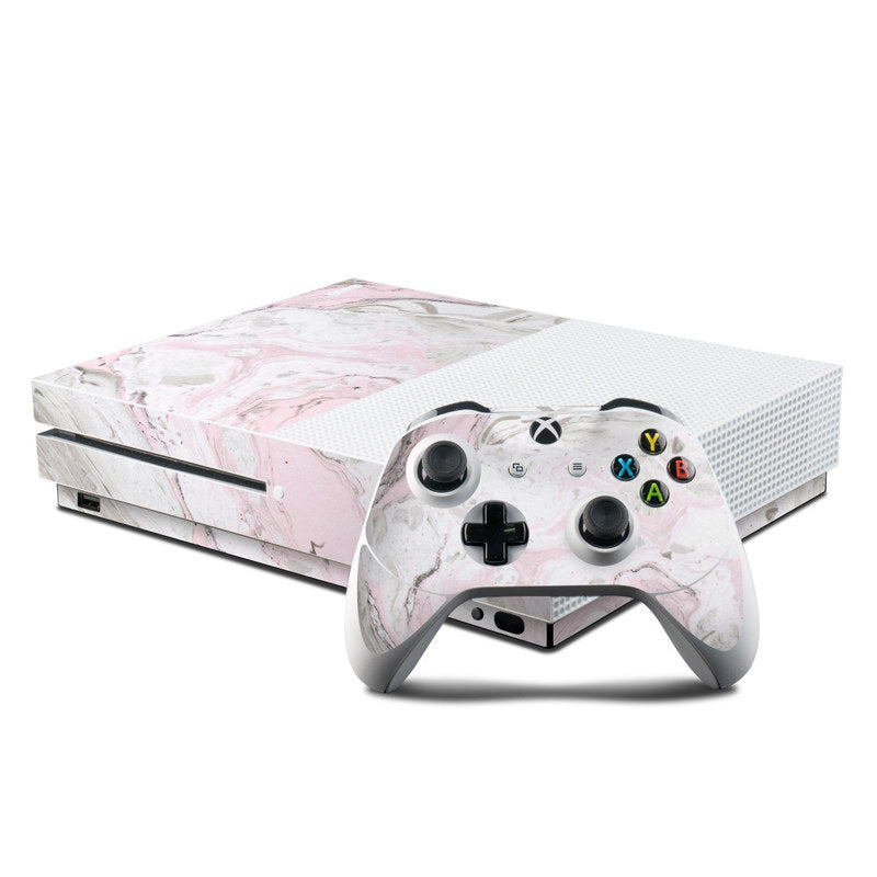 Rosa Marble - Microsoft Xbox One S Console and Controller Kit Skin