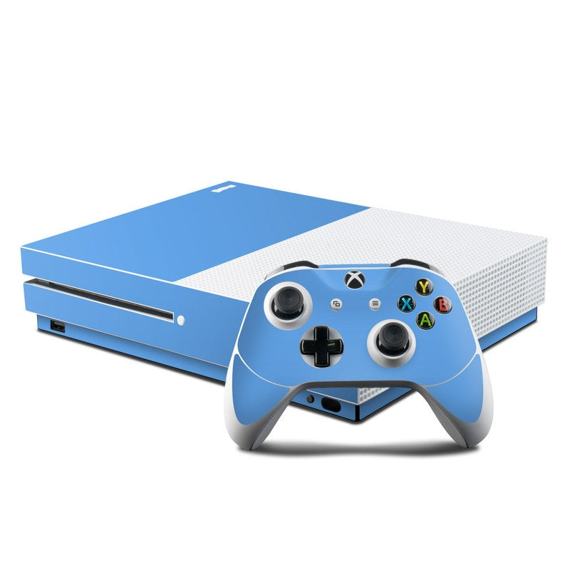 Solid State Blue - Microsoft Xbox One S Console and Controller Kit Skin