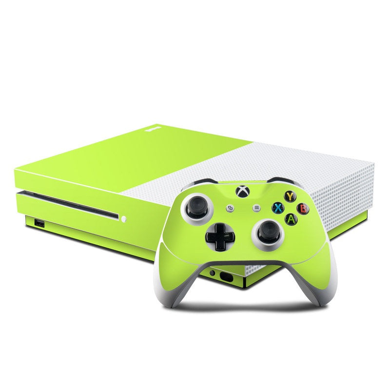 Solid State Lime - Microsoft Xbox One S Console and Controller Kit Skin