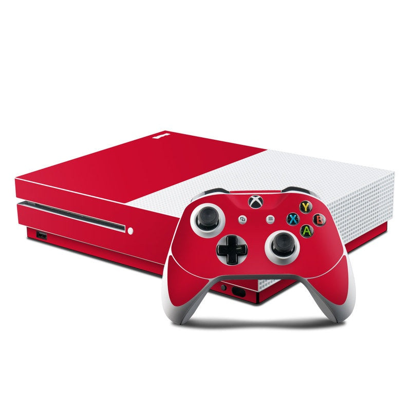 Solid State Red - Microsoft Xbox One S Console and Controller Kit Skin