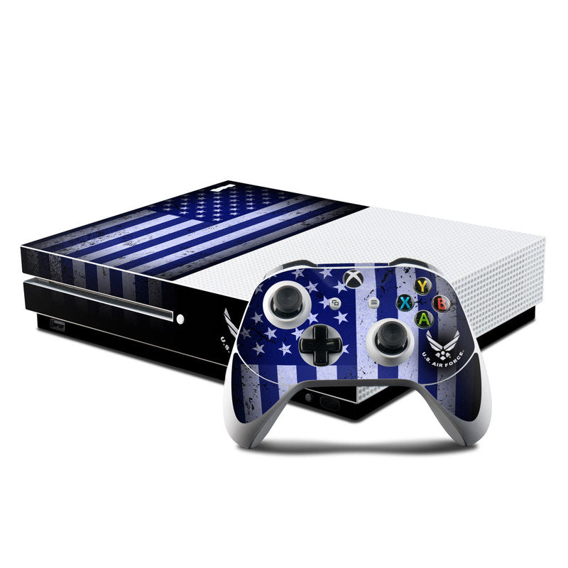 USAF Flag - Microsoft Xbox One S Console and Controller Kit Skin
