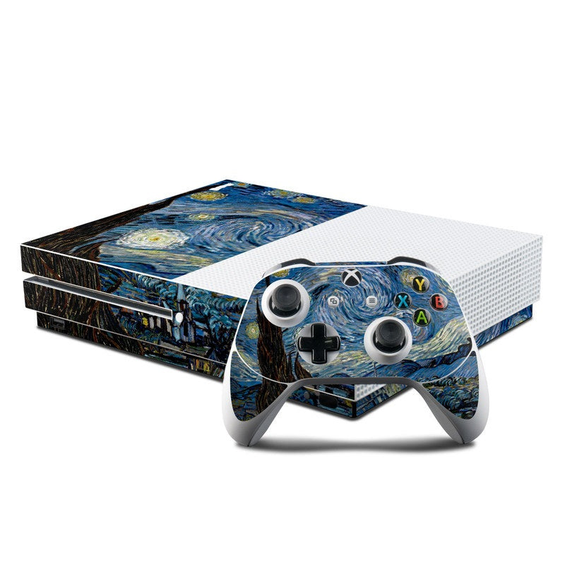 Starry Night - Microsoft Xbox One S Console and Controller Kit Skin