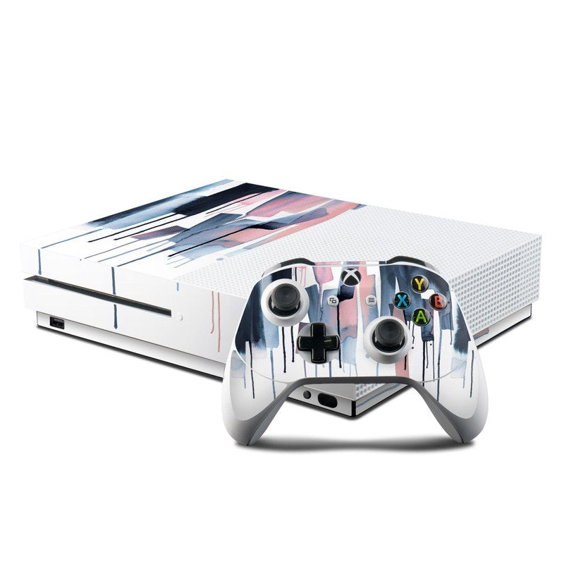 Watery Stripes - Microsoft Xbox One S Console and Controller Kit Skin