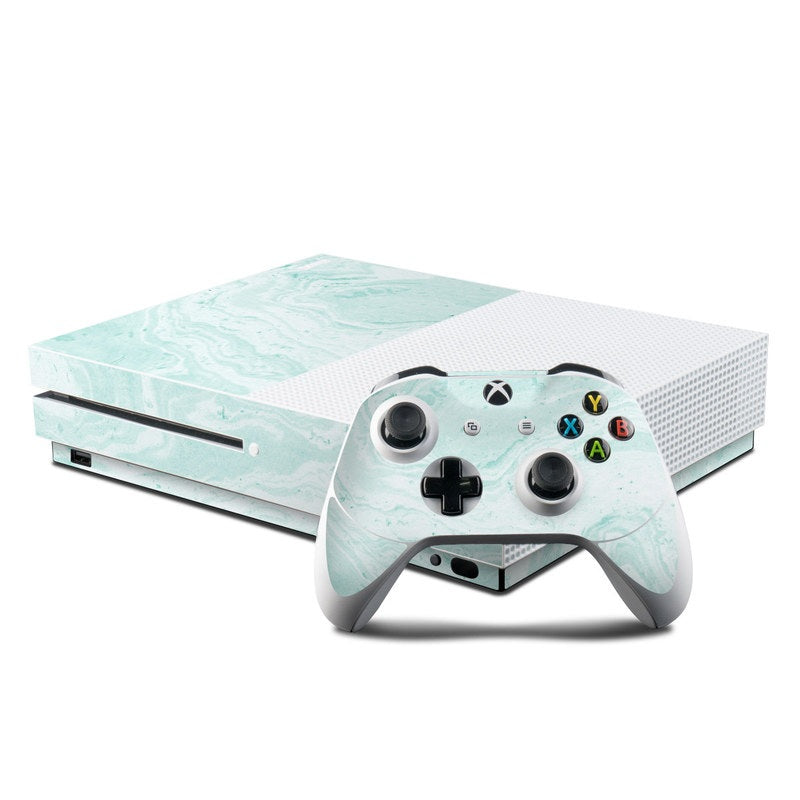 Winter Green Marble - Microsoft Xbox One S Console and Controller Kit Skin