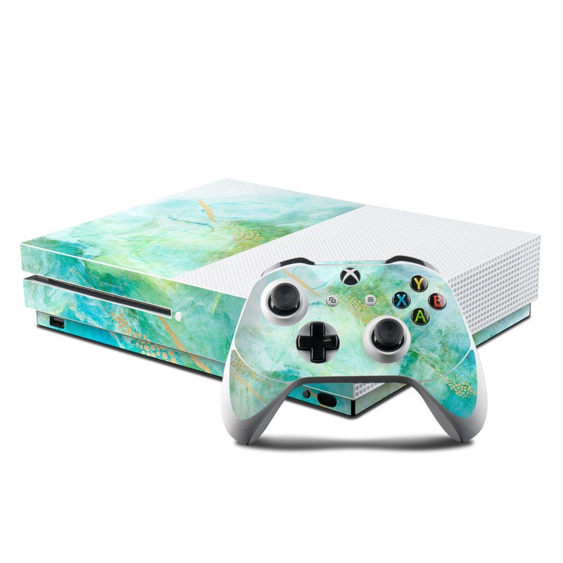 Winter Marble - Microsoft Xbox One S Console and Controller Kit Skin