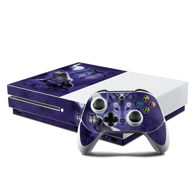 Wolf - Microsoft Xbox One S Console and Controller Kit Skin