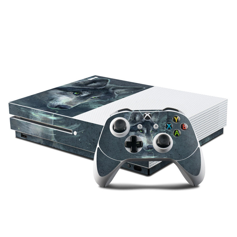 Wolf Reflection - Microsoft Xbox One S Console and Controller Kit Skin