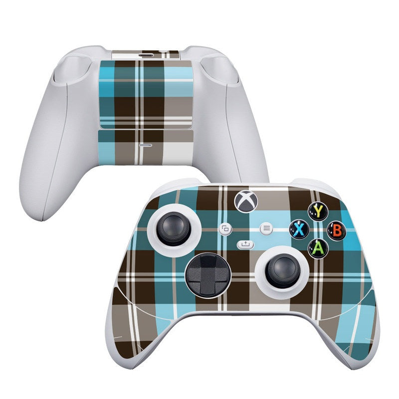 Xbox Controller Turquoise Turquoise Plaid - Microsoft Xbox Series S Controller Skin