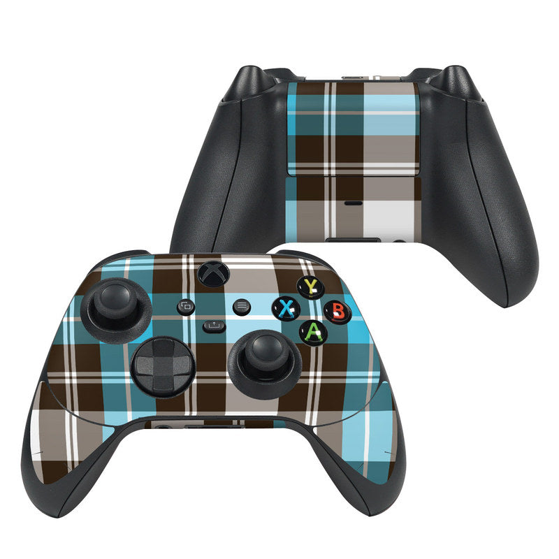 Xbox Controller Turquoise Turquoise Plaid - Microsoft Xbox Series X Controller Skin