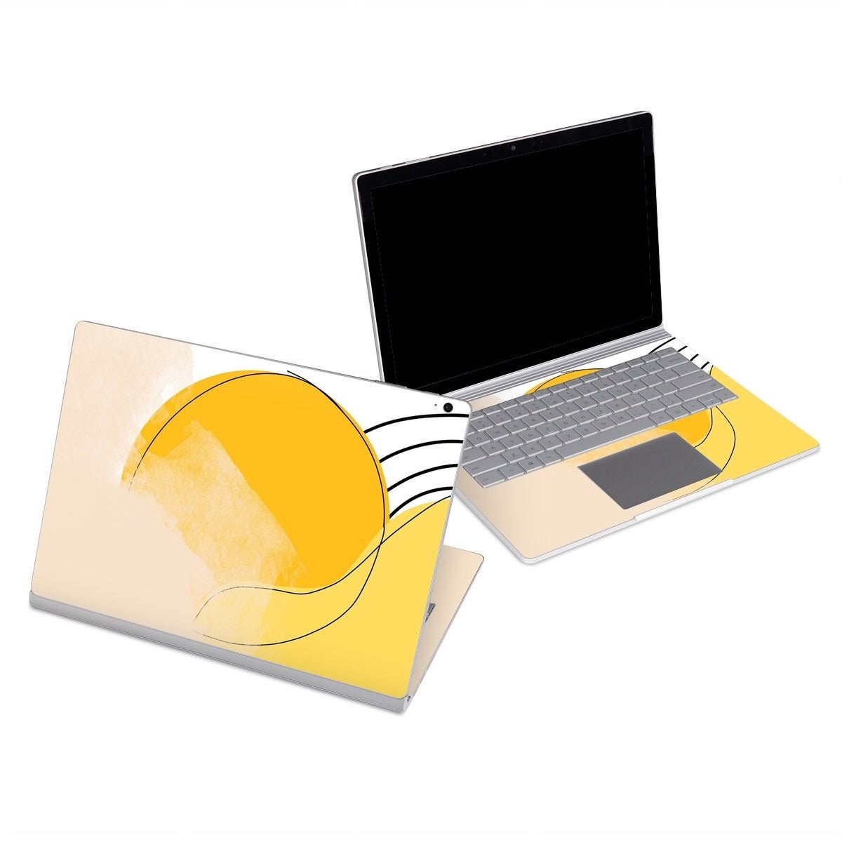 Abstract Yellow - Microsoft Surface Book Skin - Aleeya Marie Designs - DecalGirl