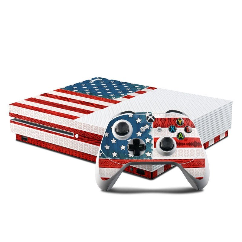 American Tribe - Microsoft Xbox One S Console and Controller Kit Skin - Brooke Boothe - DecalGirl