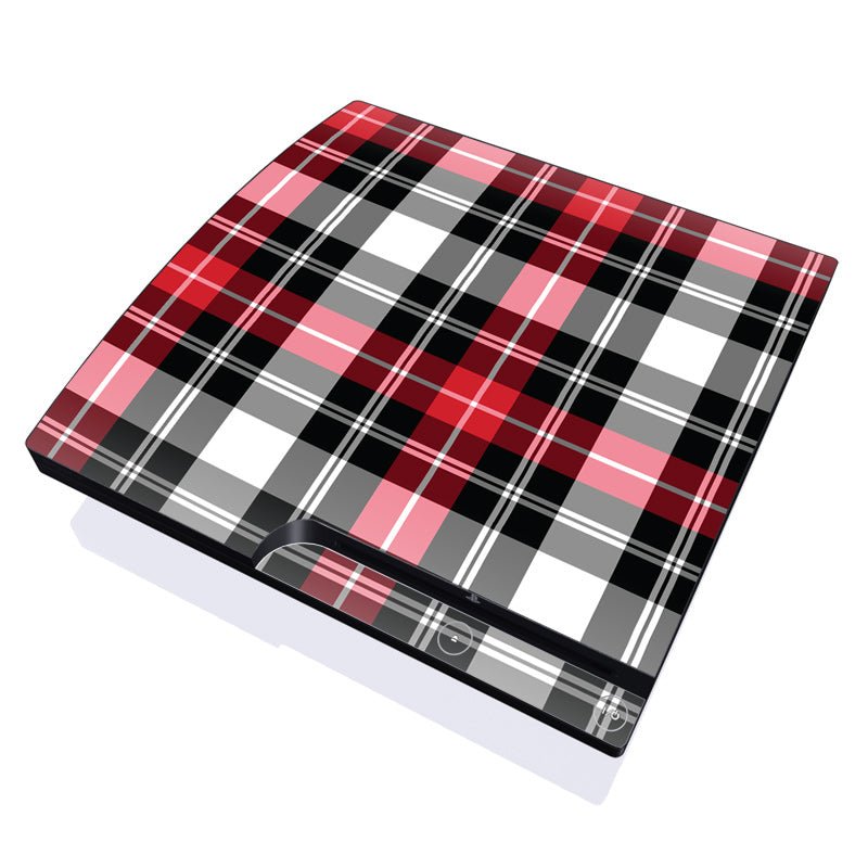Red Plaid - Sony PS3 Slim Skin - DecalGirl Collective - DecalGirl