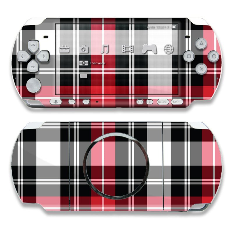 Red Plaid - Sony PSP 3000 Skin - DecalGirl Collective - DecalGirl
