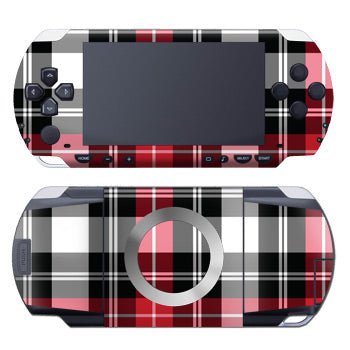 Red Plaid - Sony PSP Skin - DecalGirl Collective - DecalGirl
